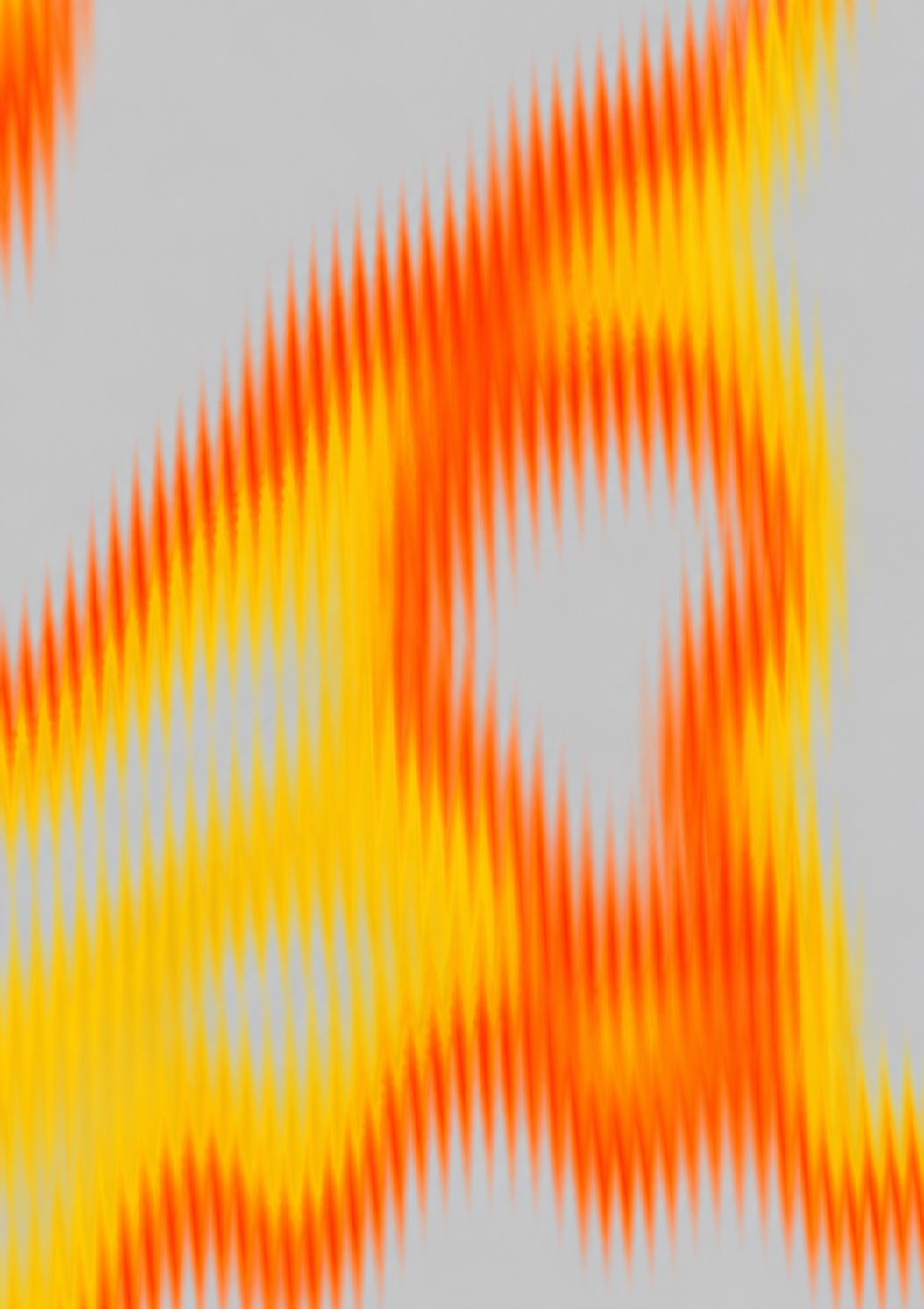 Visualizzazione astratta di onde sonore nei colori del contest